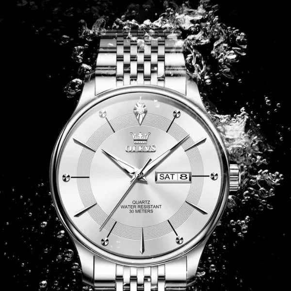 Olevs Montre Classique Homme Fontainebleau | Argent