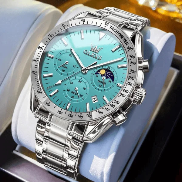 Olevs Montre Homme Chronographe Amiens | Bleue